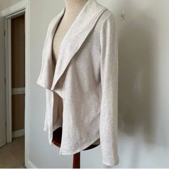 Champion Fly Away Shawl Collar Open Front Workout Tan Cardigan Size Large - Picture 4 of 6